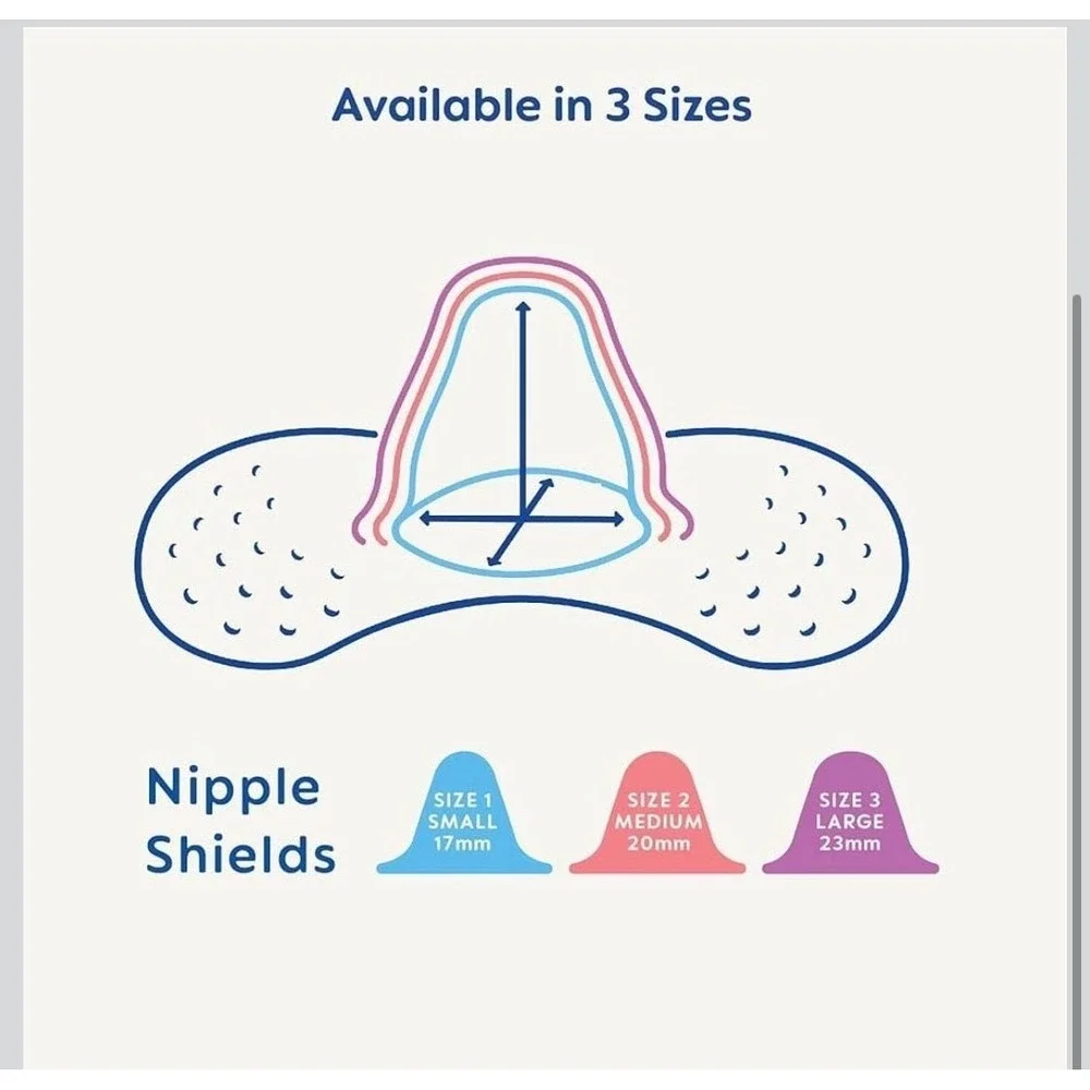 MAM Nipple Shields for Breastfeeding with Sterilizing Storage Case, Size 3 Large